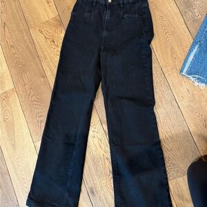 Favorite Daughter Black Wide Leg Jean